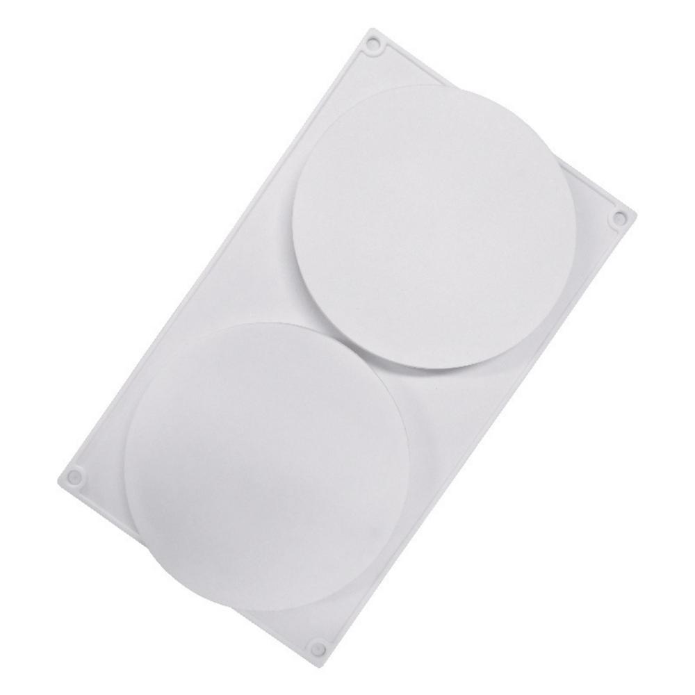 2 Large Cylindrical Disc Flat Mousse Mold Silicone 2 Cake Mold Baking Fondant