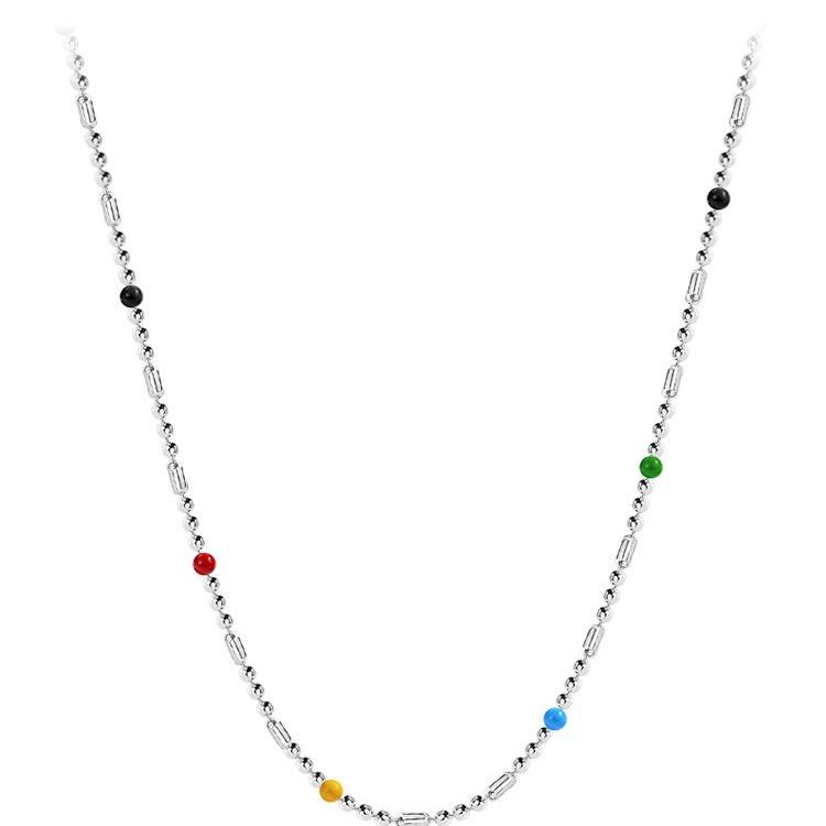 Радужное колье-дуду Женское изысканное нишевое ins-ветер IU Дофаминовое колье Женское