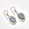 Hememorphite Druzy Gemstone 925 Silver Plated Jewelry Earring 1.51"
