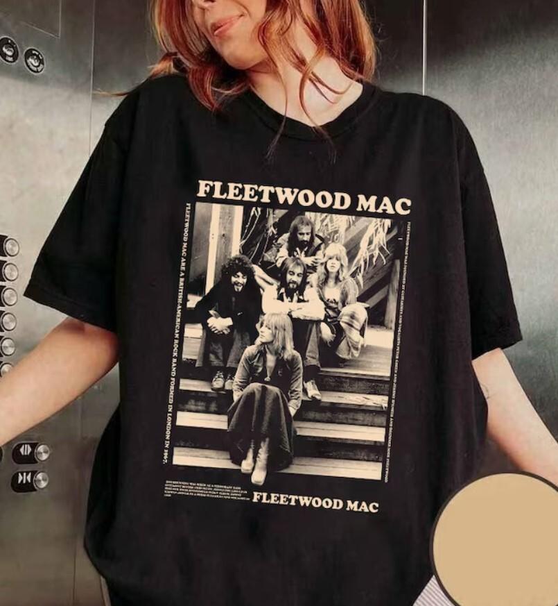 Футболка Fleetwood Mac, Футболка Fleetwood Mac 90-х Унисекс, Футболка для фанатов Fleetwood Mac Унисекс