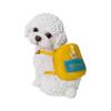 Ubia Backpack-Carrying White Toy Poodle Piggy Bank, 10.5 X 7.5 X 12 Cm, Doll Figurine, Animal Ornament, Garden Decor, Dog, H24111-1