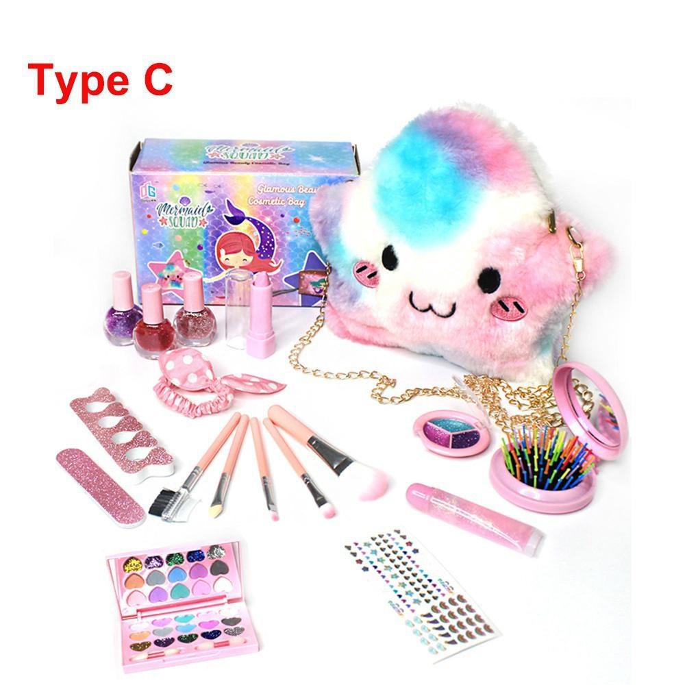 1 набор детской косметики, безопасный для кожи, моющийся, косметика для девочек, игрушки