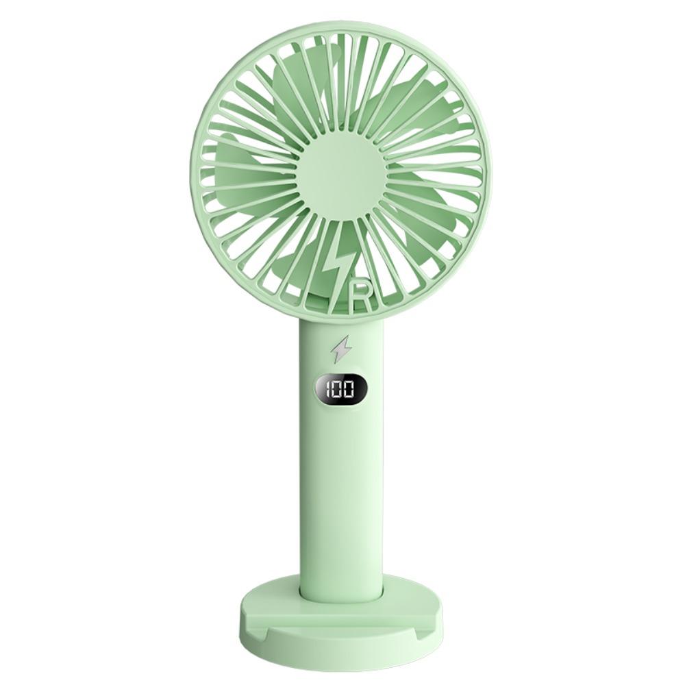 Handheld Mini Fan With Phone Holder LCD Display Desk Fan Portable Charging Fan