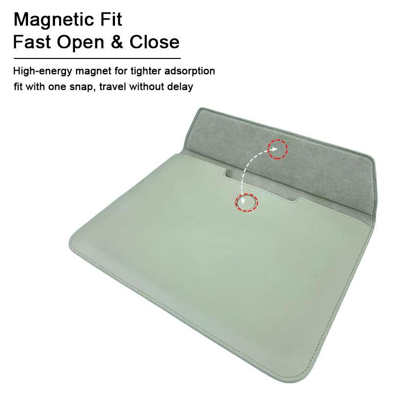 Slim Laptop Sleeve MacBook 13/14 Inch PU Protective Case Lightweight Business Commuter Bag In Multiple Colors