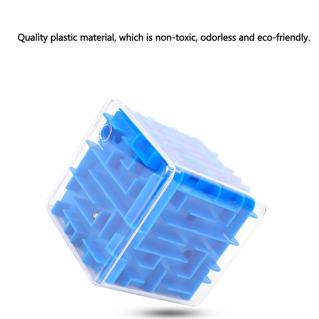 Cubic Maze Toy Kids Plastic Puzzle Game Early Education Children Wonderful Gifts (Blue)