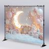 1 elegant birthday background pink moon and star theme suitable for birthdays holidays parties