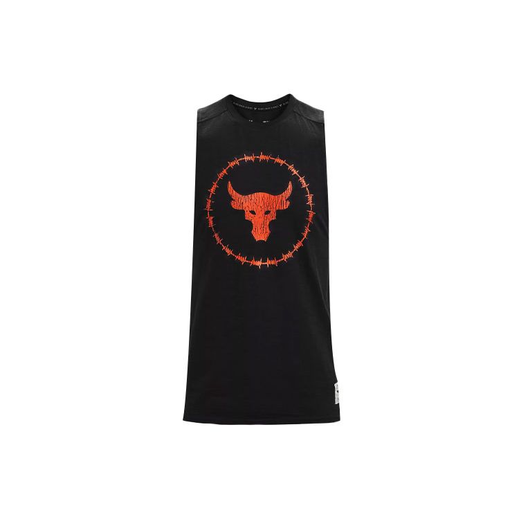 Under Armour Майка-топ Project Rock Charged Cotton Training для мужчин, черная 1361623-001