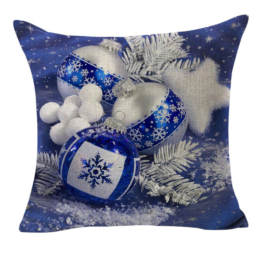 Christmas Pillow Cover Home Decor Sofa Waist Cushion Cover Pillowcase 45x45cm