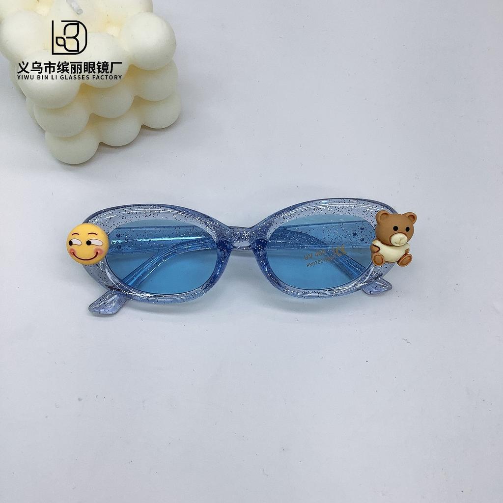 Fashion Oval Frame Children'S Sunglasses Fashion Sun Protection Uv Protection Baby Sunglasses Children'S Glasses