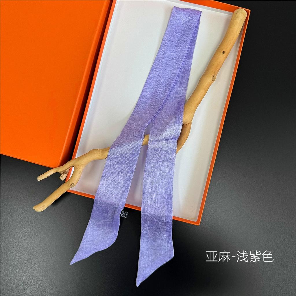 Women Ladies Headband Scarf Hair Bags Handle Decoration Tie Multifunction Narrow Line Ribbon Scarf