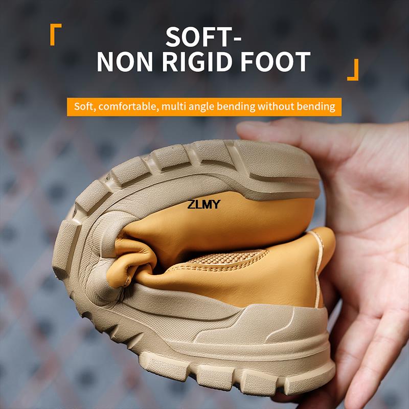 Модные ботинки для сварки ZLMY, противоискровые, мужские, высокие, рабочие, защитные ботинки, устойчивые к проколам, строительные, защитные ботинки, мужские, размер плюс 48