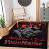 Atletico Madrid Customize Your Name Area Rug Design for Bedrooms Outdoor Balcony Playrooms Anti-slip Rug Decorate Offices Gift for Festivals