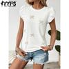 Women's Fashion Casual Summer Spring Short Sleeve O-Neck Blouses & Shirts
