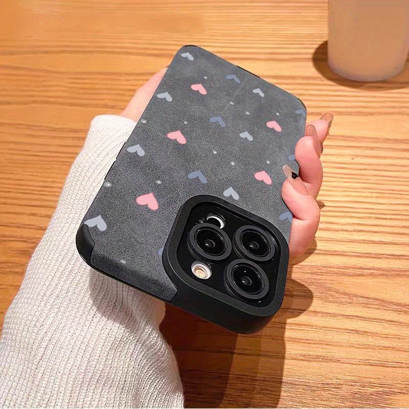 Чехол для телефона с разноцветным узором в форме сердца, подходит для iPhone17 16 15 14 13 12 11 Pro/Max/Plus, противоударная задняя крышка
