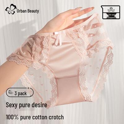 Dushi Liren Женские сексуальные кружевные трусики, 3 шт.
