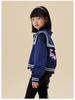 Пальто с темно-синим воротником для девочек Tao Town - 2025 Повседневная преппи весенне-осенняя короткая куртка для детей