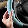Suitable for Tesla Model3/Y Steering Wheel Cover Carbon Fiber Suede 38cm Steering Wheel Cover Cute Interior Accessories for Cars