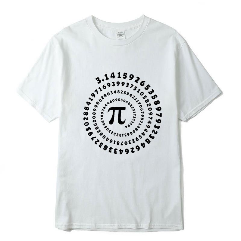 Mens High Quality 100 cotton funny pi design print summer loose oneck men tshirt short sleeve tshirt male tees tops