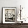 Винтажная картина на холсте, лодка, ретро-художественные постеры и принты, украшения для дома, комнаты, картины для гостиной, без рамки