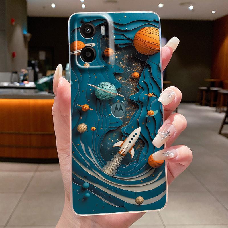 For Motorola Moto G05 E15 Case 2024 Fashion Butterfly Flower Clear Soft Silicone TPU Capa Phone Cover For MotoG05 MotoE15 Fundas