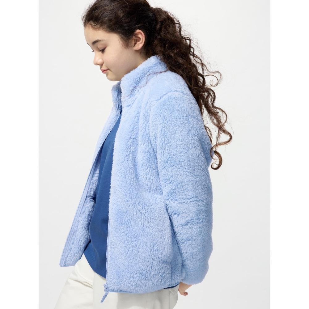Uniqlo Детская пушистая флисовая куртка на молнии
