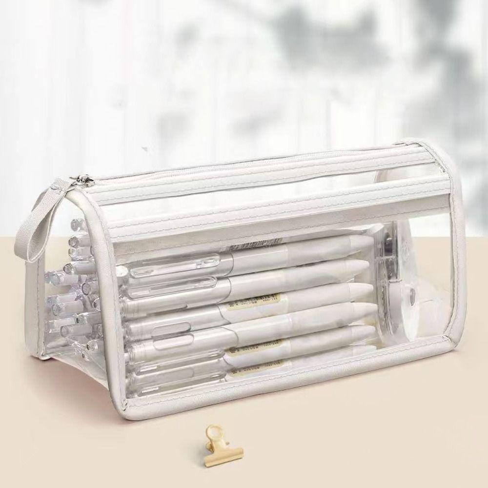 Сумка для канцелярских товаров большой вместимости Прозрачный органайзер для канцелярских товаров Многофункциональная сумка для ручек Подарок