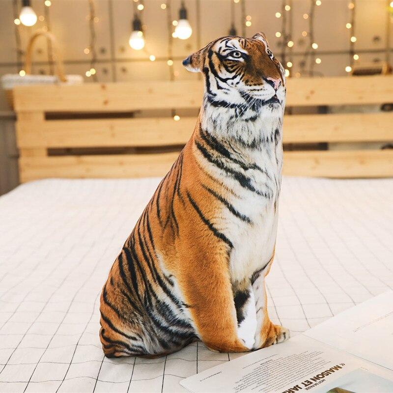 Моделирование 3d плюшевые подушки с изображением кота и тигра, мягкие животные, подушка, декор для дивана, мультяшные плюшевые игрушки для детей, девочек