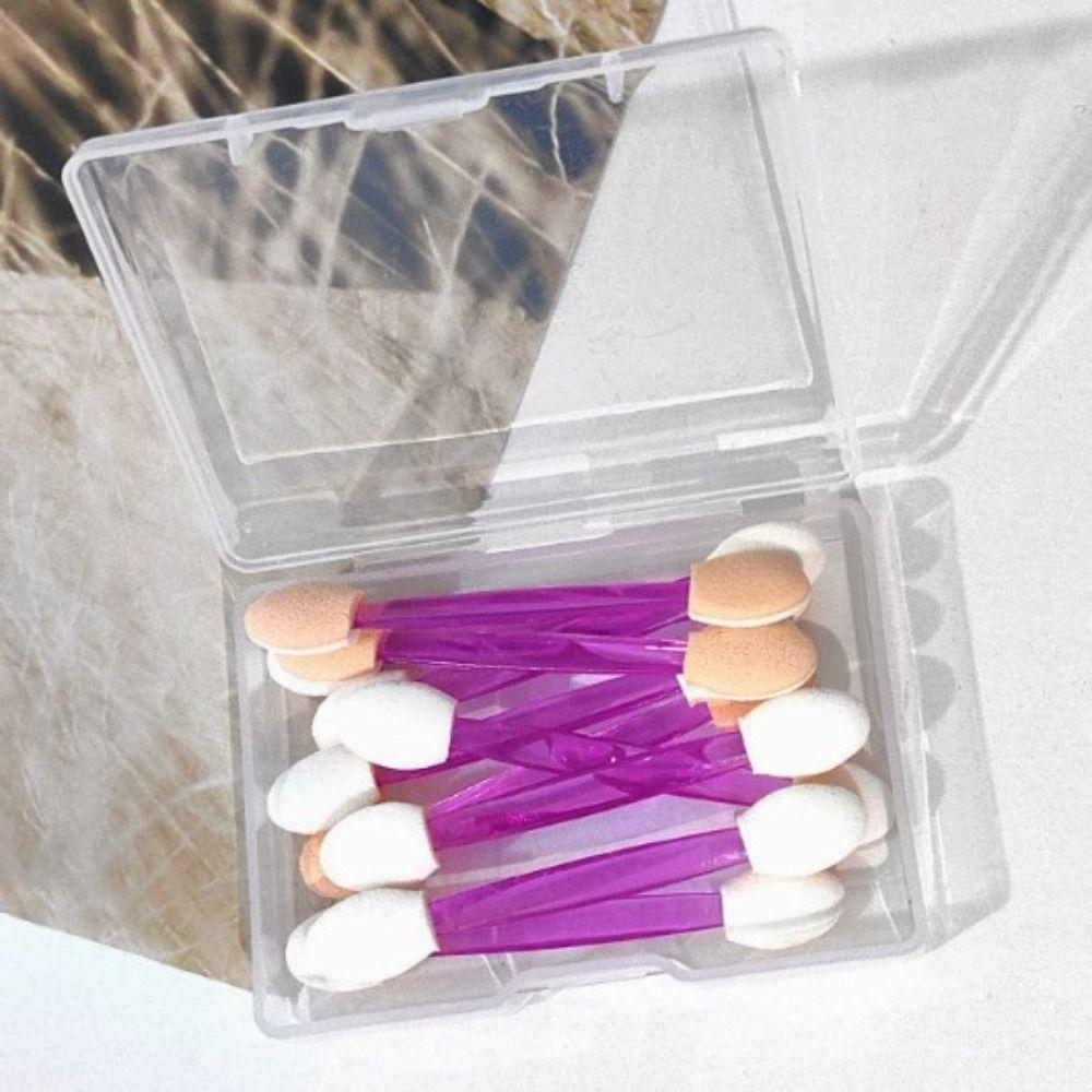10pcs Multicolors Eyeshadow Stick Brush Double Sided Disposable Eyeshadow Brush Beauty Kit Brush