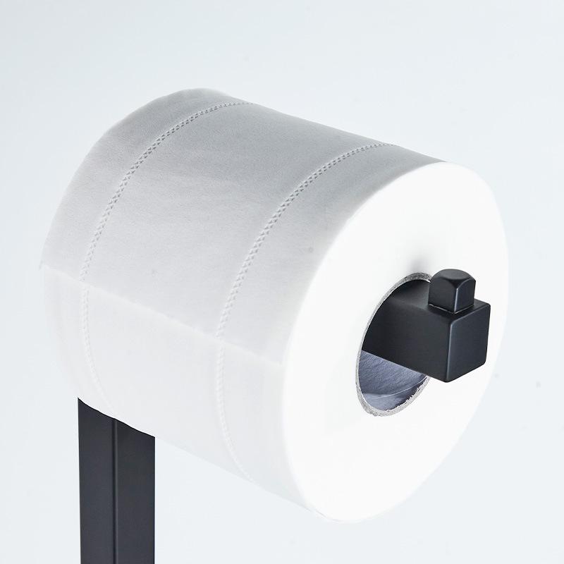 Ершик для унитаза из нержавеющей стали с держателем для туалетной бумаги, светлая роскошная мраморная многофункциональная полка для хранения вещей, черная, вращающаяся