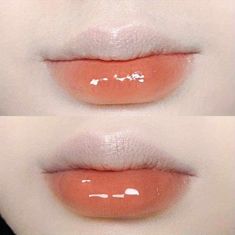 6 цветов глазури для губ Cute Little Bear Mirror Lip Gloss Желеобразная жидкая помада со сверкающим светом Стойкий блеск для губ Макияж для губ для женщин