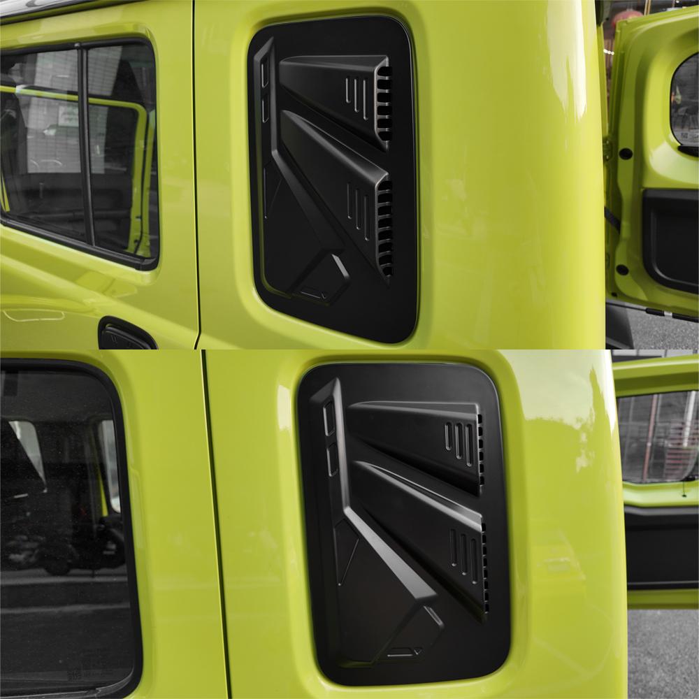 ABS Louver Window Visor For Suzuki Jimny Nomade 2023-2025 Side Window Shutter Cover Trim Exterior Accessories Black Auto Parts