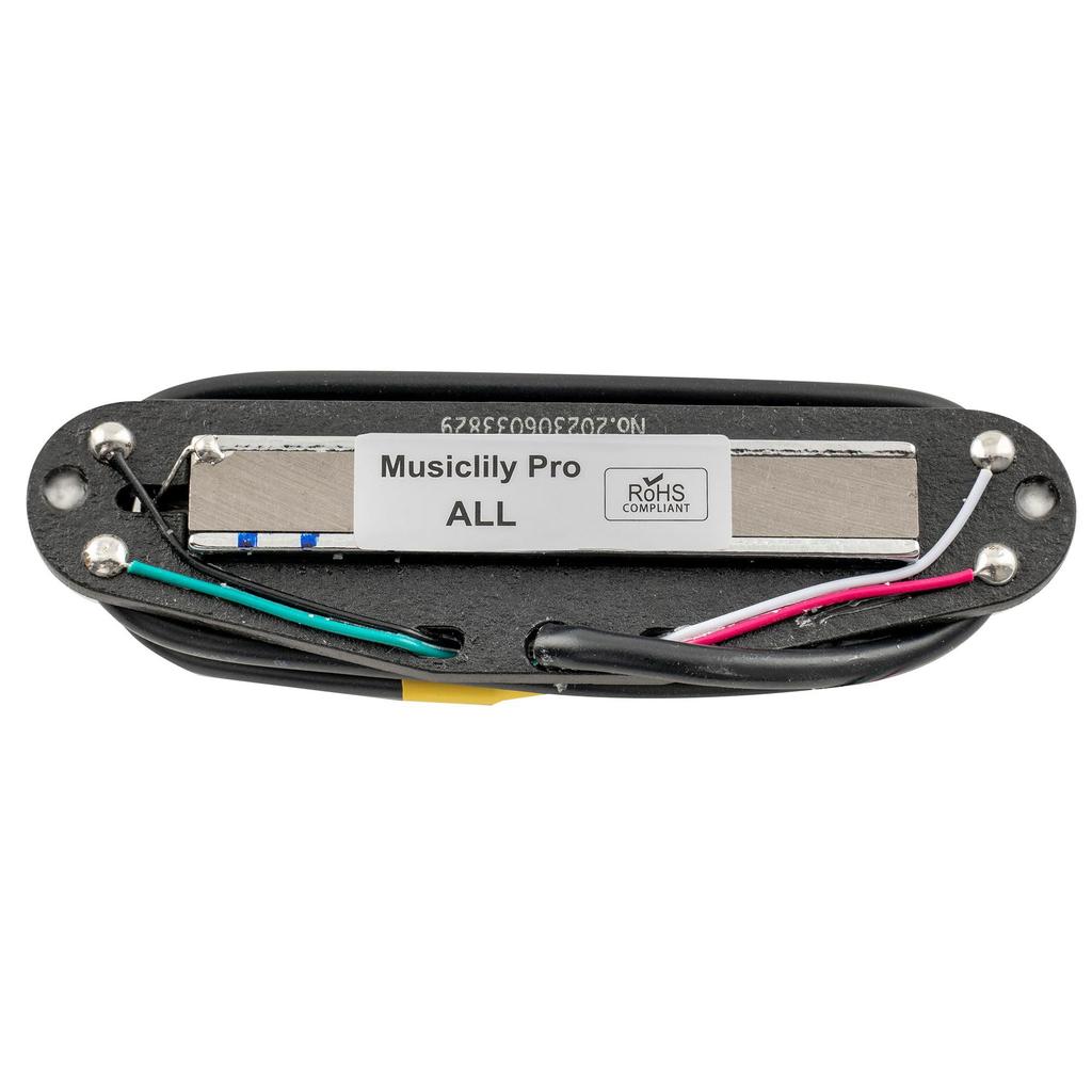 Musiclily Pro Alnico 5 Hot Rails Хамбакер Super для Stratocaster Электрогитары Черный Звукосниматель Single-Size, 13.2K Дисторшн, Гитар,