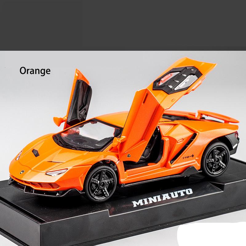 1:32 Lamborghini LP770, модель автомобиля, игрушка, со звуком и светом, откатной автомобиль, игрушки из цинкового сплава для детей, подарок для мальчиков и девочек