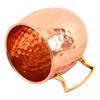 Pure Copper Round Shaped Shine Hammered Design Moscow Mule Beer Mug Cup, Best for Beer Cocktail Parties, Barware, Volume-530ML, Set of 6