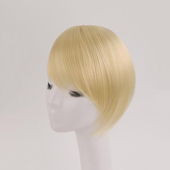 Women Clip-in Side Bangs Natural Thick Matte Forehead Hair Extensions Bangs Black Brown Blonde Bangs Fringe Wig Hairpieces
