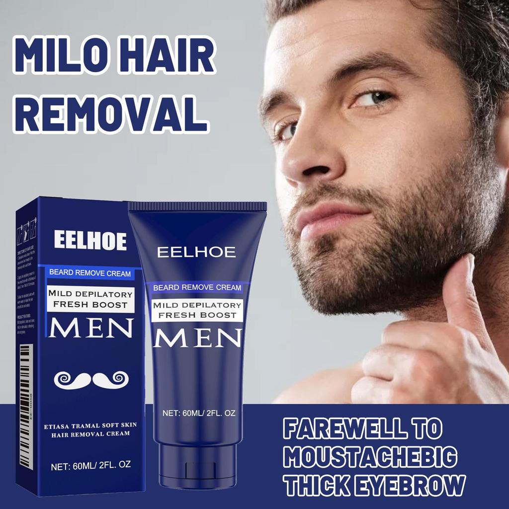 EELHOE Нежный мужской крем для удаления волос: Мягкое очищение для волос на груди и бороды, увлажняет кожу без раздражения