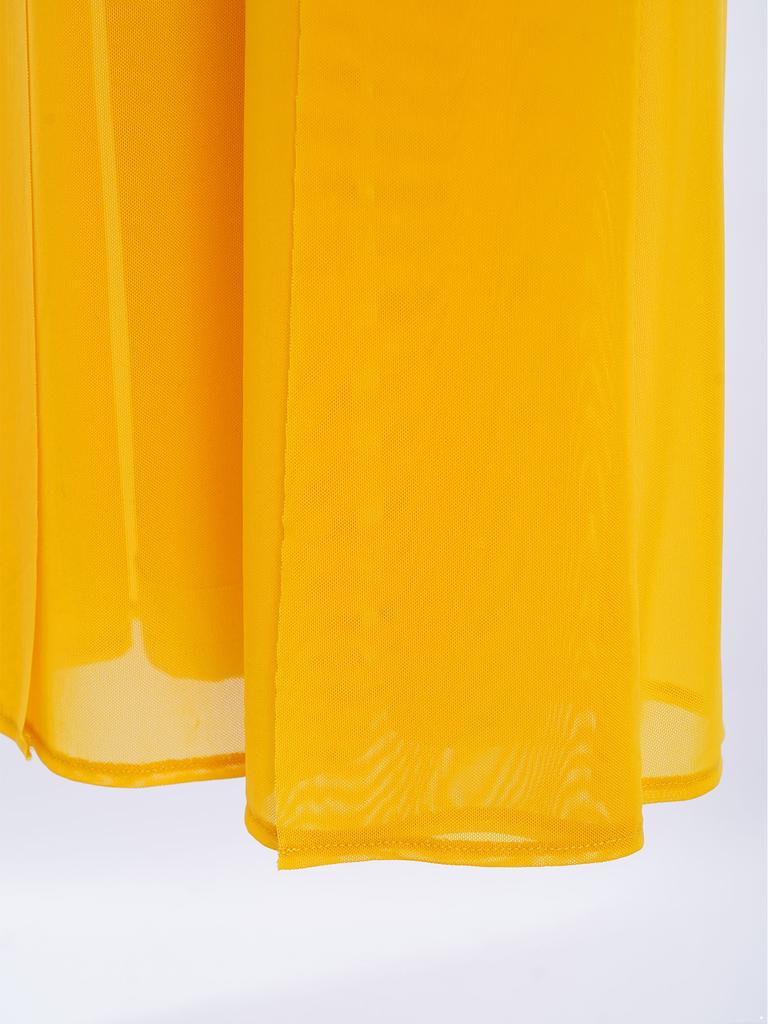 Girls Competition Dance Pants: Elastic Waistband Wide-Leg Mesh with Built-In Briefs for Lyrical Performance