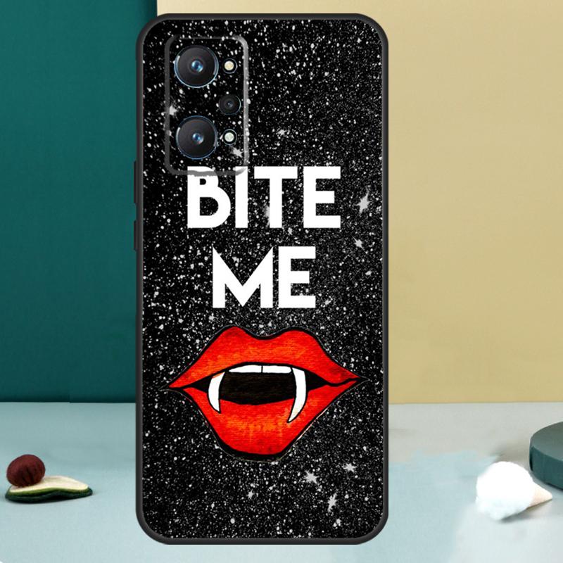 Сексуальные губы вампира Для Realme GT 6T 5 6 GT 7 Pro C67 C75 C61 C55 C53 C51 C21Y C25S 10 11 12 13 14 Pro Plus Чехол