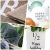 Tidepool Half Birthday Birthday Decoration Wooden Garland Set Birthday Linen Garland Balloon Decoration Set HAPPY BIRTHDAY Kids Birthday Piece Blue