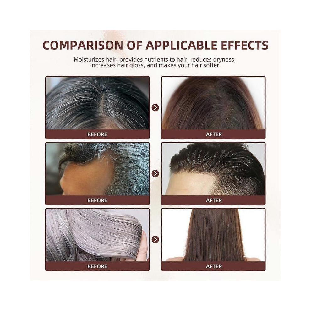 2x Anti-hair Loss Polygonum Multiflorum Oil Cover Gray Hair To Dye Canas Black Hair Growth Oil Repair Women Damaged Hair Root Care