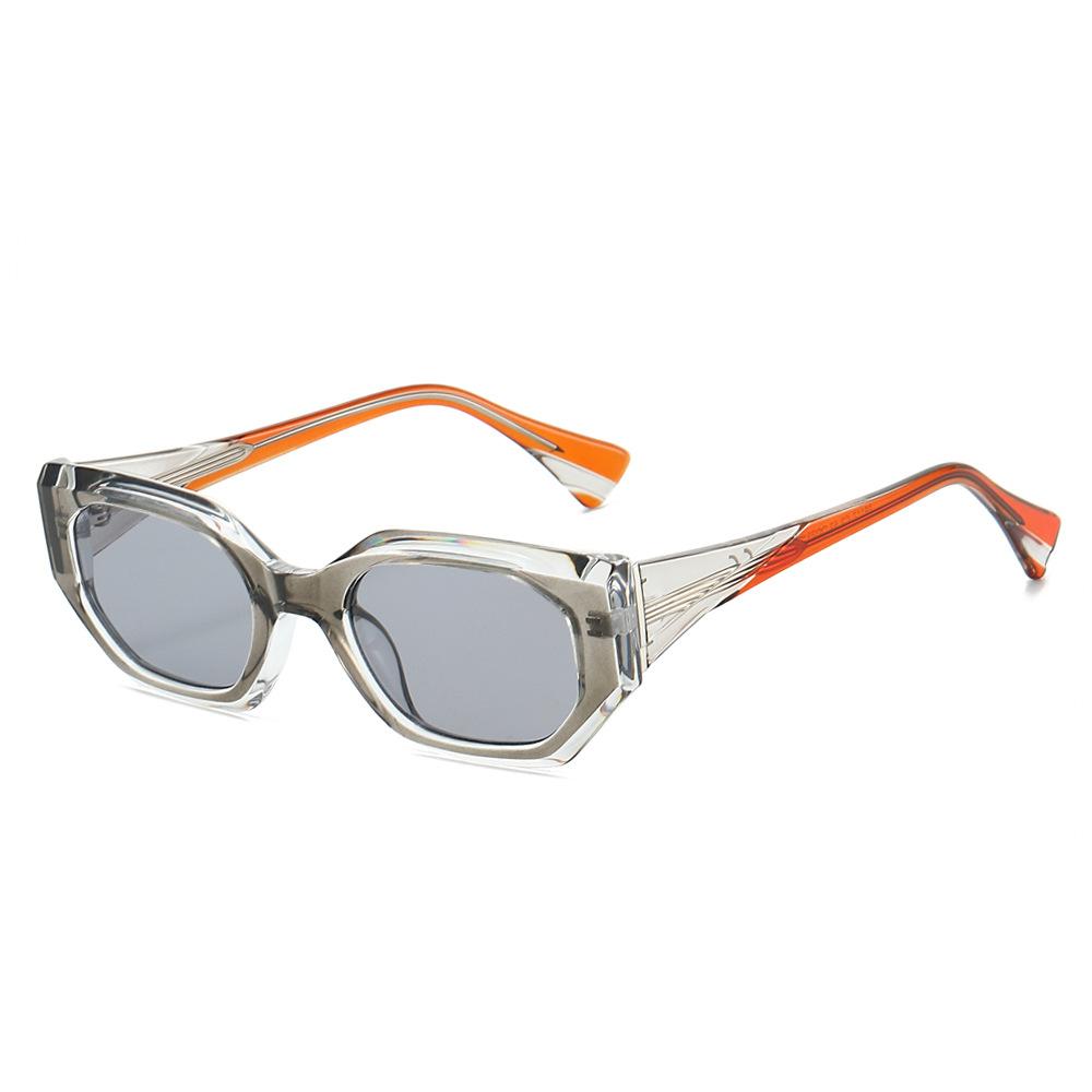 Fashionable and Individualistic Irregularity Sunglasses Men Rhombus Small-frame UV Resistant Stage Performances Glasses Lady