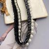 Needlework Applique Fabric Beaded Lace Ribbon Hand-stitched Pearl Lace Trim Pearl Braid Lace Ribbon