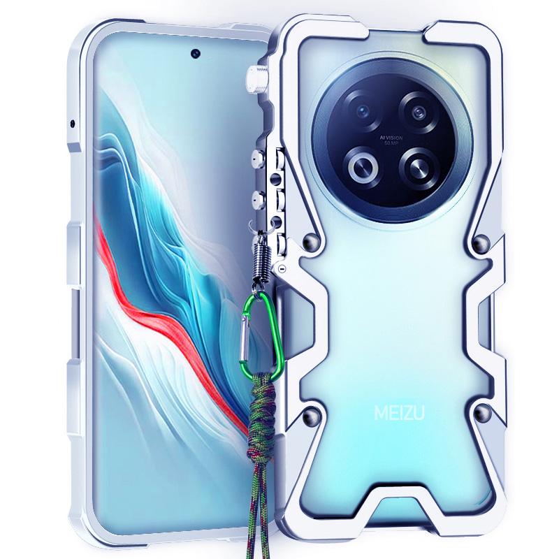 Для Meizu Note 22 Pro Бронированный Винтовой Металлический Каркас Ударопрочный Чехол Для Meizu 21 Note Meizu21 Алюминиевый Бампер Чехол Сверхпрочный Fundas