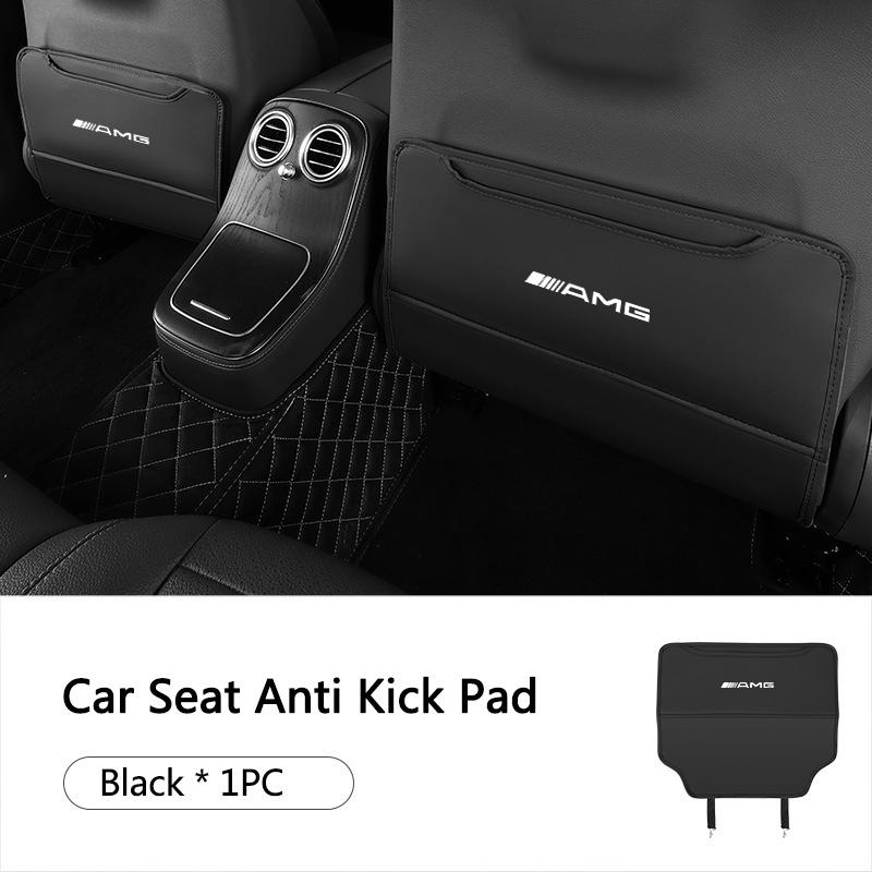 FCM5 Leather Car Seat Back Protection Mat Anti Kick Pad Anti-dirt Pads For Mercedes Benz W177 W213 W246 GLB GLC GLA GLS GLE1 W205 AMG