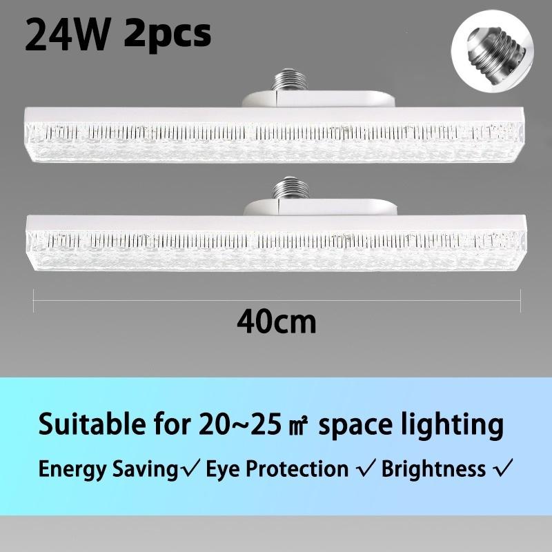 2 шт. Светодиодная лента Лампа Супер Яркая E27 18 Вт/24 Вт Патрон Потолочное освещение 6500K AC85-265V Дневной свет Люстра Освещение спальни Инструменты