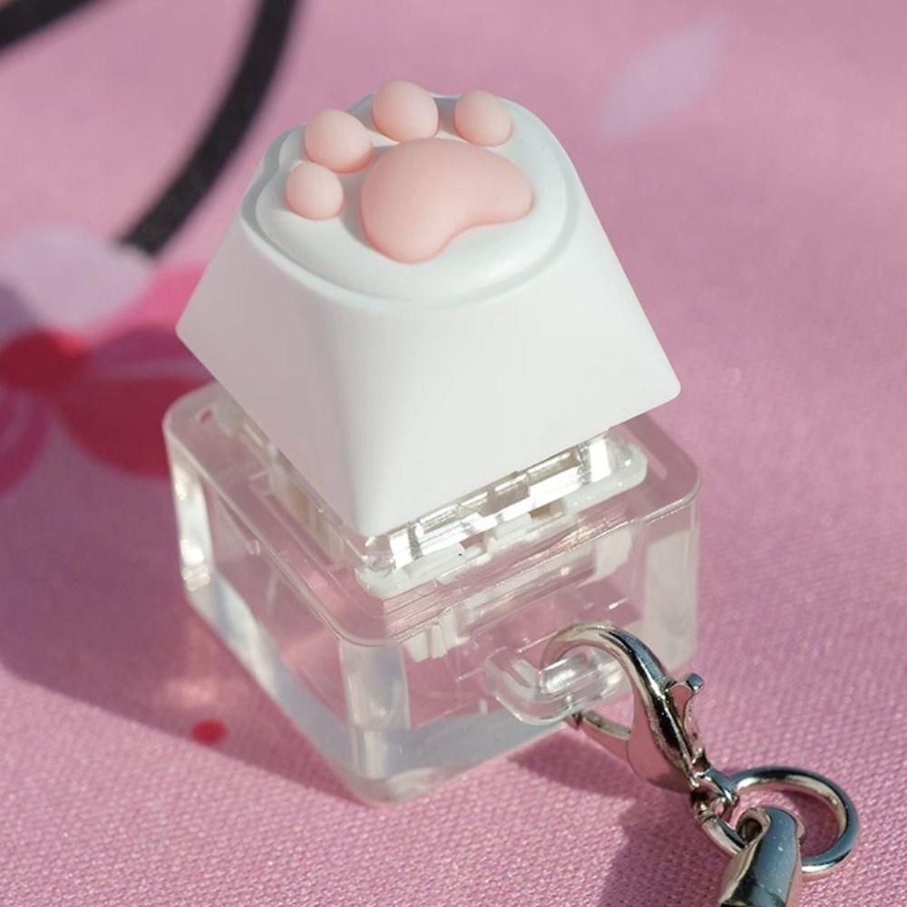 Cat Paws Corgi Buttock Pink Cat Claw Keycap Key Chain Office Leisure Entertainment
