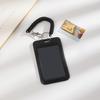 New Pu Black card holder album storage Key ring pendant Korean Card Sleeve with Protective Film Idol Photo Game Card Cover