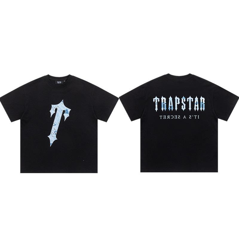Cross-border new graffiti letter printing European and American street trendy brands loose and versatile casual men's and women's short-sleeved round