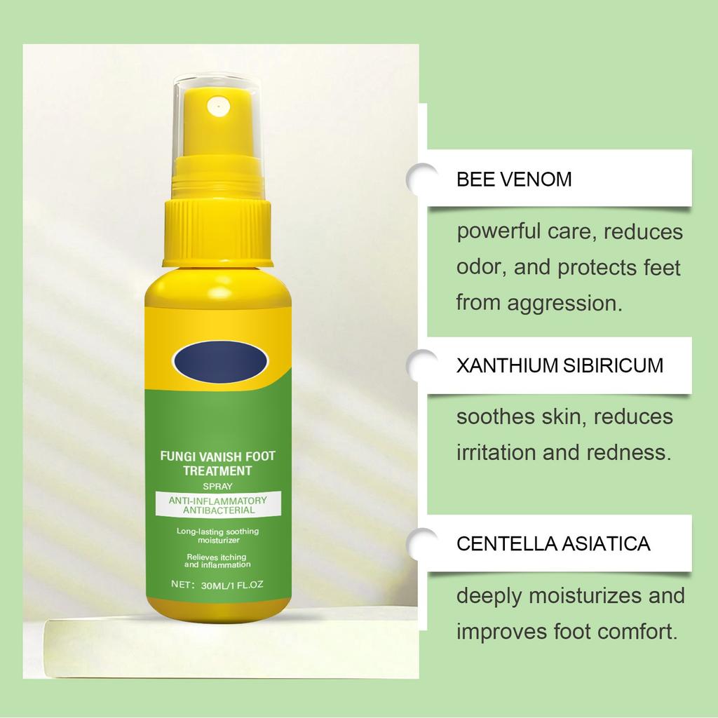 Foot Odor SprayAntibacterial Deodorant PowderAnti Itch Sweat Odor Feet Athletes Foot Liquid Anti-Fungi Shoe Sock Feet Care 30ml