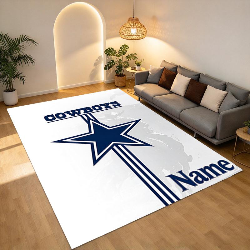 Custom Cowboys Star Area Rug Living Room Nonslip Soft Carpet For Bedroom Game Playroom Sofa Office Home Decor Doormat Christmas Gift C10352